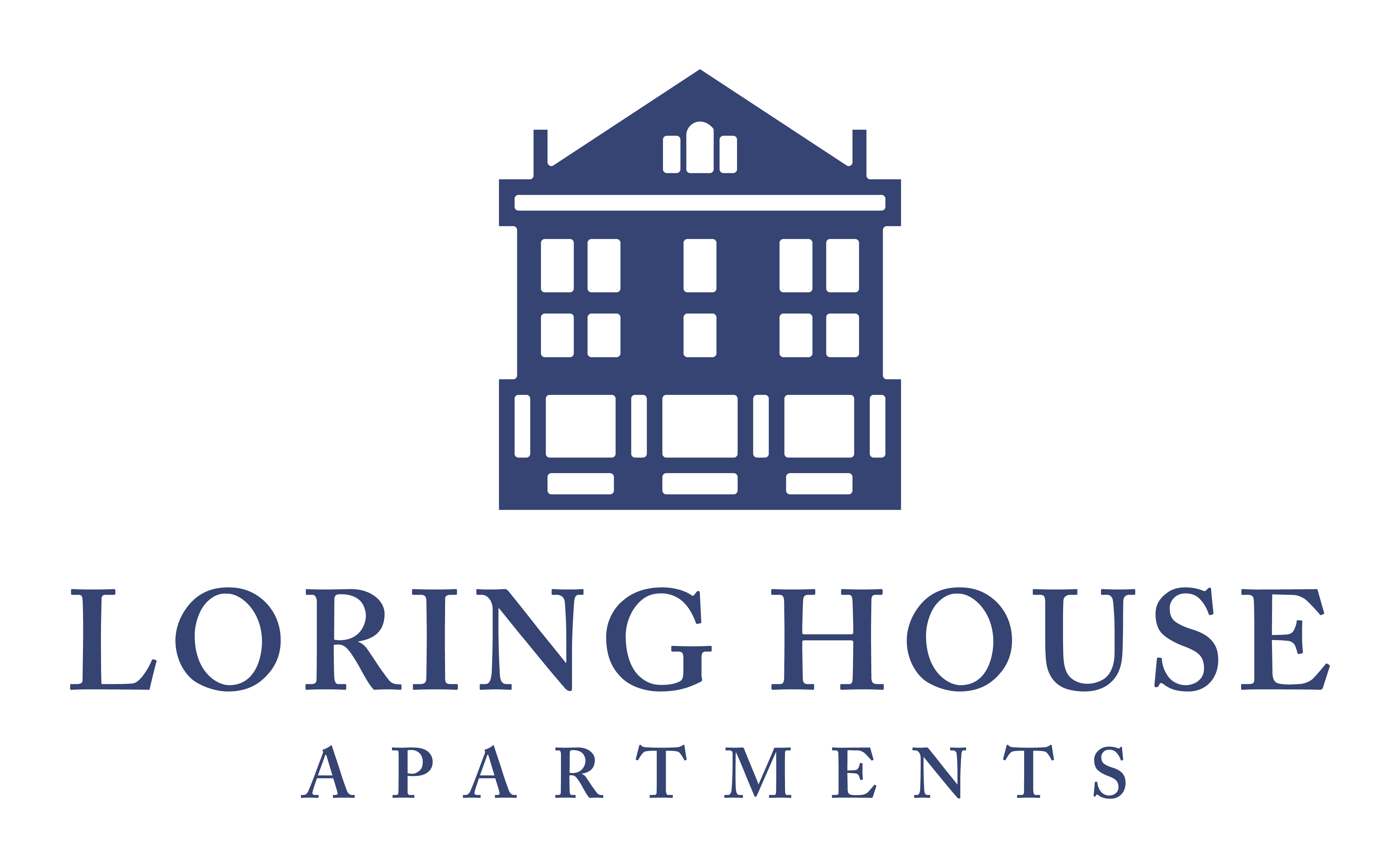 A logo for Loring House Apartments is displayed.